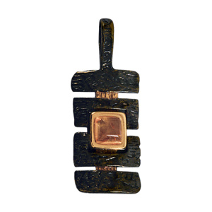 Подвеска серебряная, камень Янтарь, артикул:73131028
