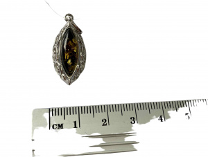 Подвеска серебряная, камень Янтарь, артикул:83152062